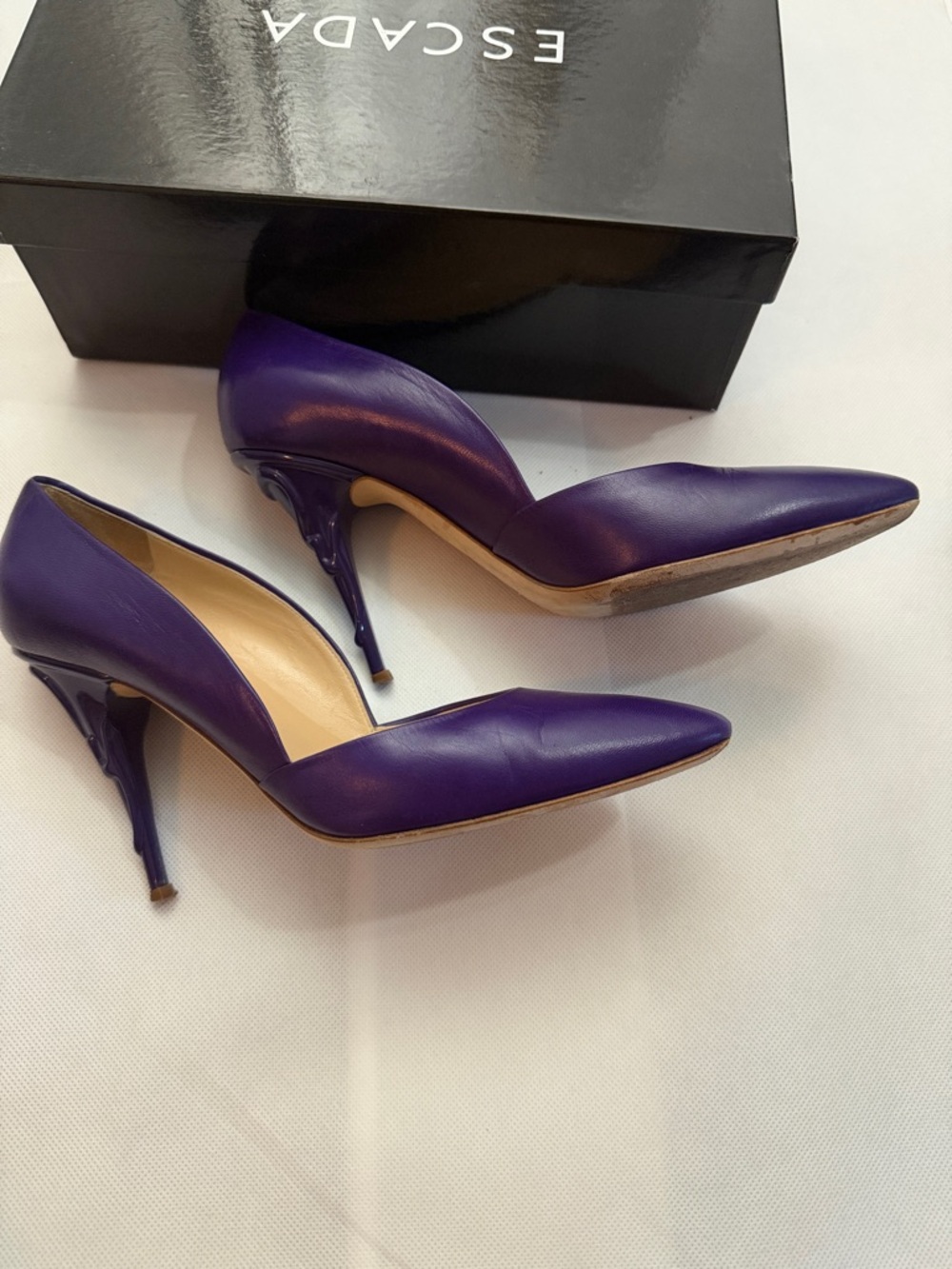 Escada Purple Pointed Toe Stiletto Pumps Size 39